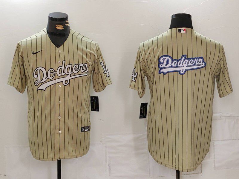 Men Los Angeles Dodgers Blank Cream Stripe Game 2024 Nike MLB Jersey style 5->los angeles dodgers->MLB Jersey
